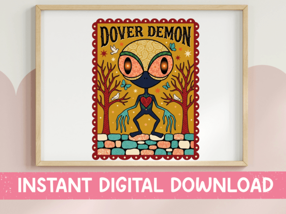 Download Dover Demon Folk Art Card Design - Car Collection