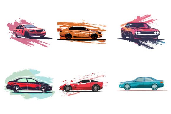 Download Car Vector Flat Design with Brush - Car Collection