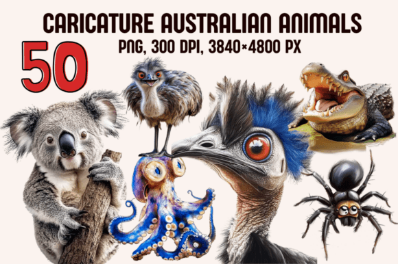 Download Caricature Australian Animals - Car Collection