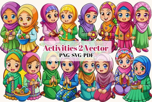 Download Muslim Family Cartoon Vector Art SVG.PNG - Cartoon Collection