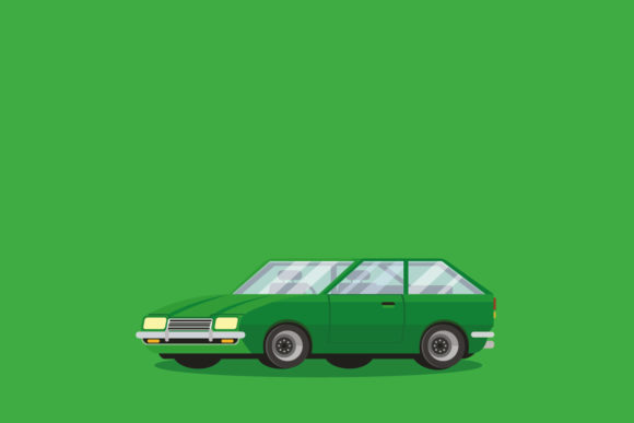 Download Old Classic Car Flat Design Cartoon - Cartoon Collection