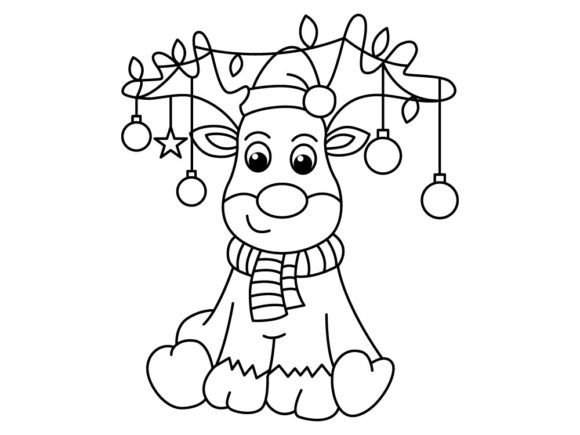 Download Funny Rain Deer Cartoon Coloring Book - Cartoon Collection