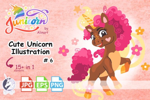 Download Floral Cartoon Unicorn Illustration - Cartoon Collection
