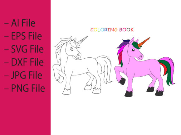 Download Coloring Cute and Pretty Unicorn Vector - Unicorn vector Collection