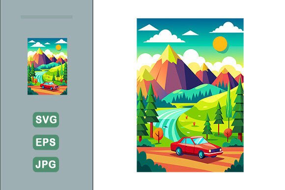 Download Car Vector Landscape Background - Car Collection