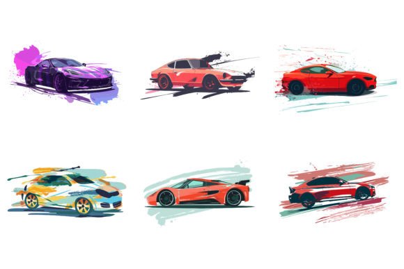 Download Car Vector Flat Design with Brush - Car Collection