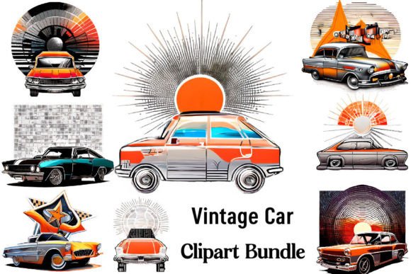 Download Vintage Car Clipart Bundle - Car Collection