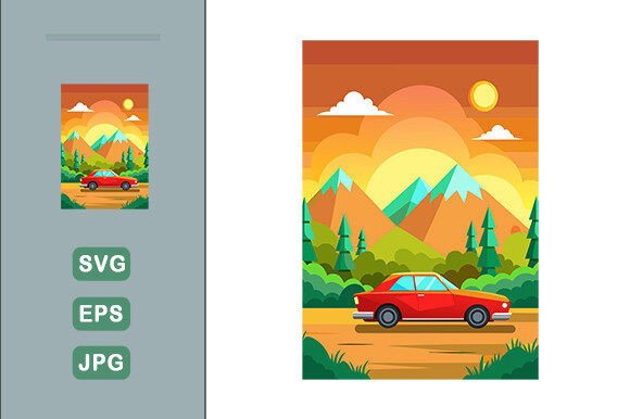 Download Car Vector Landscape Background - Car Collection