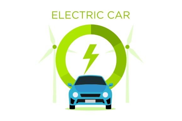 Download Electric Vehicle Car in Flat Design - Car Collection