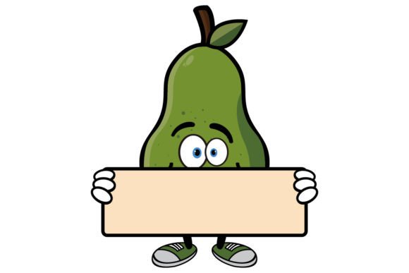Download Smiling Avocado Cartoon Mascot Character - Cartoon Collection
