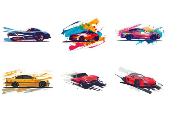 Download Car Vector Flat Design with Brush - Car Collection