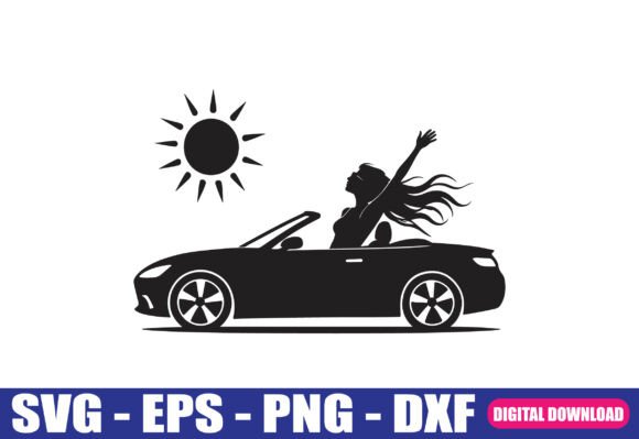 Download Summer Freedom Car SVG Cut File - Car Collection