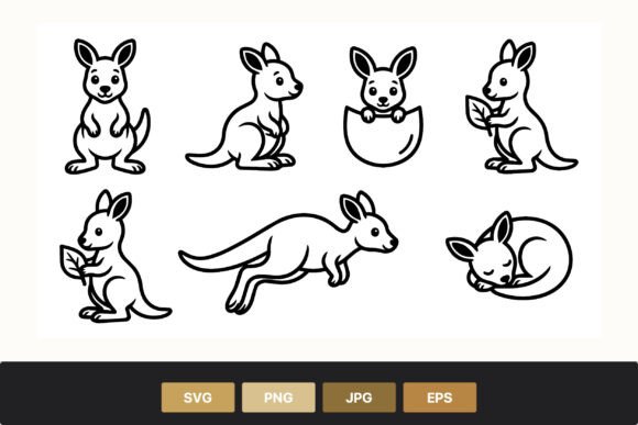 Download Cute Kangaroo Cartoon Clipart - Cartoon Collection