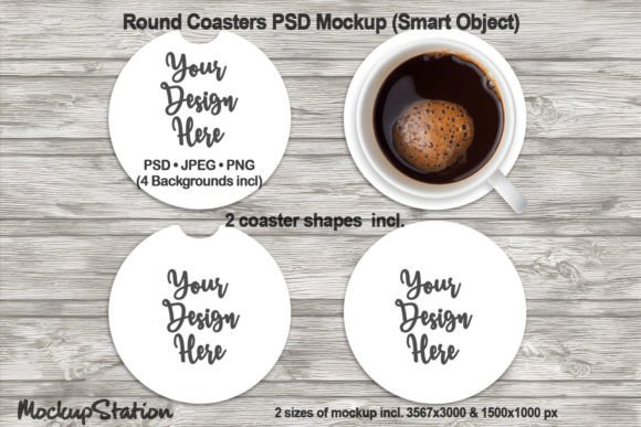 Download Round Car Coaster Mockup PSD File - Car Collection