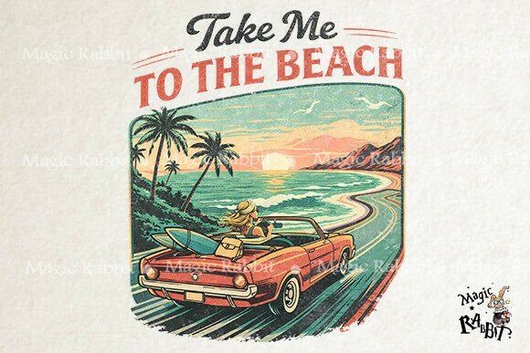 Download Take Me to the Beach Vintage Car PNG - Car Collection