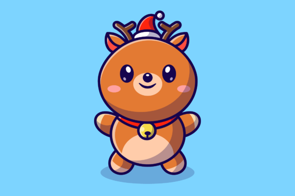 Download Cute Baby Deer Cartoon Illustration - Cartoon Collection