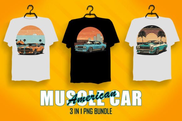 Download Retro Muscle Car Illustration - Car Collection
