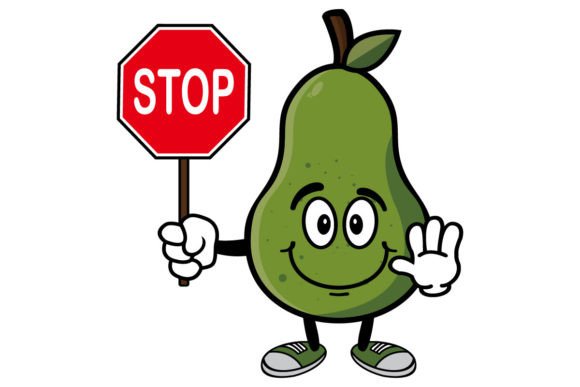 Download Smiling Avocado Cartoon Mascot Character - Cartoon Collection