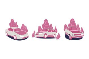 Download Set Car Flat Design Illustration - Car Collection